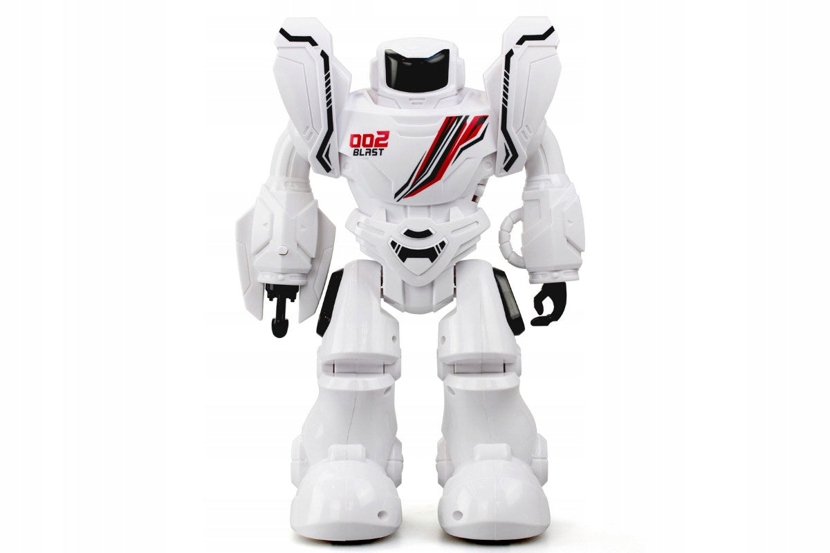 Remote Controlled Robot Shoots Robo Blast One Projectiles White 88590 Color white