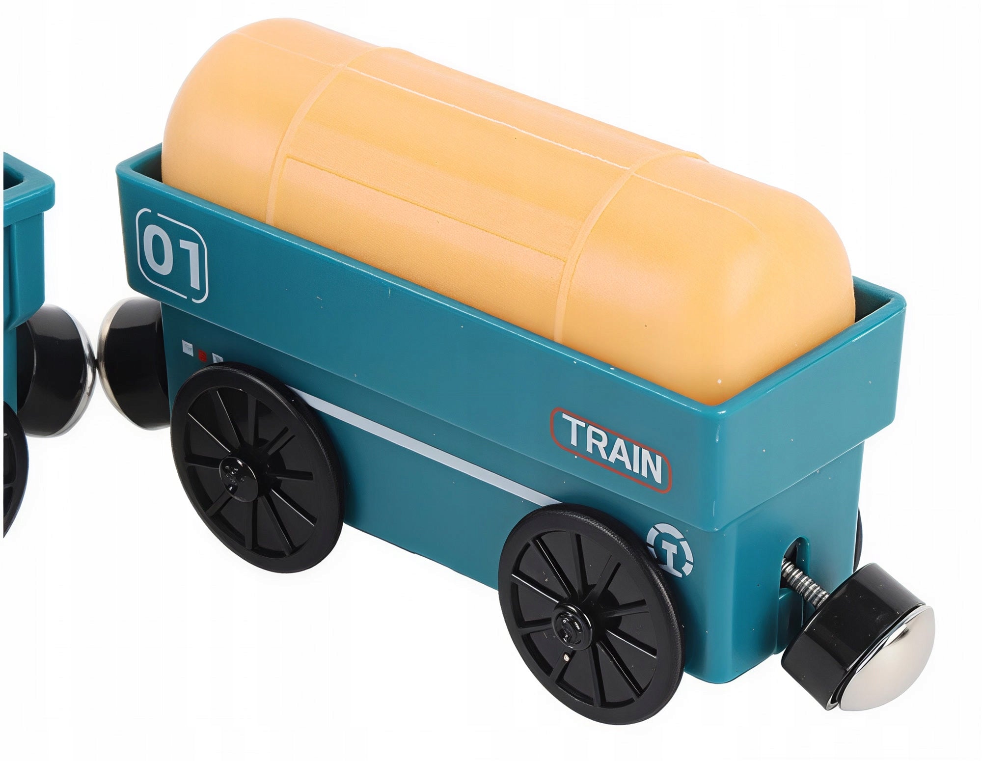 Remote Controlled Train Locomotive + 2 Wagons to Wooden Queue Brand Sferazabawek