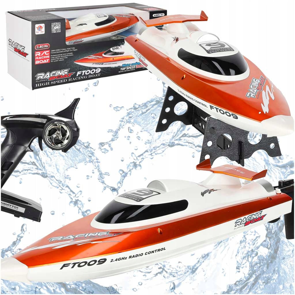 Remote controlled boat for remote control RC FT009 orange