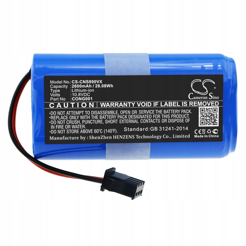 Replacement battery for Cecotec CONGA Wet / CONG0001 2600 mAh Li-ion 10.8 V (Ca Model Cecotec CONGA