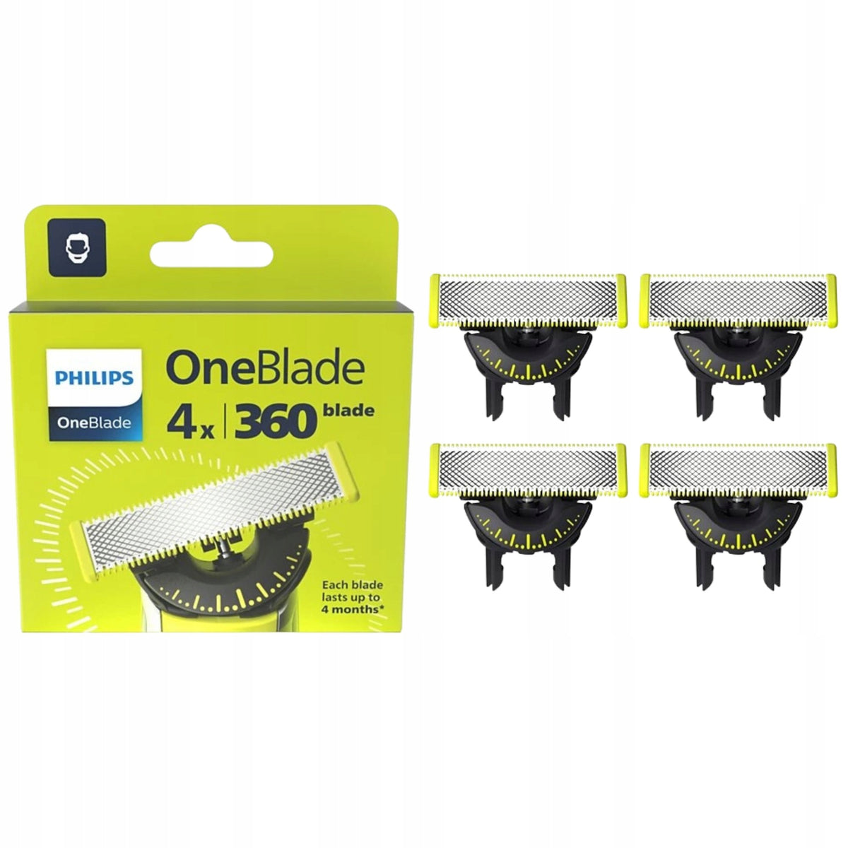 Replacement blade Philips OneBlade 360 QP440/50 4 pcs. Manufacturer code Ostrza Phillips OneBlade