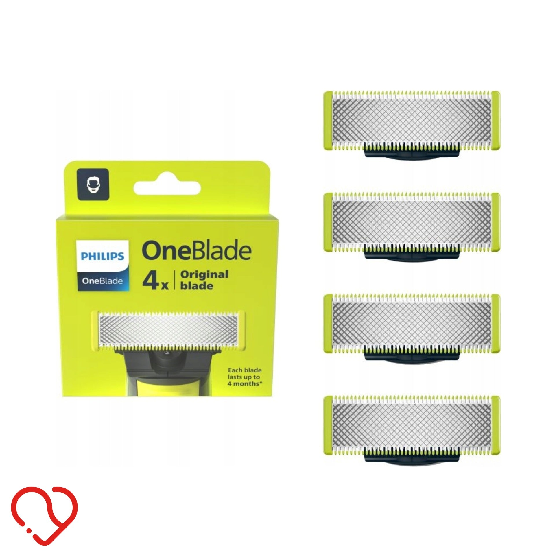 Replacement blades for Philips OneBlade Original shaver 4 pcs QP240/50
