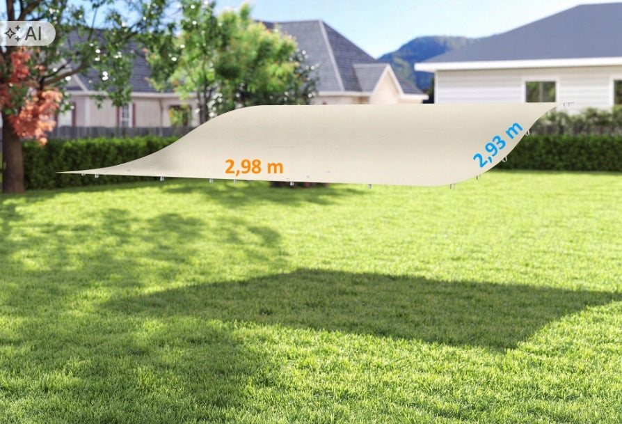 Replacement roof for pergola Outsunny 84C-731V00CW 298x293 cm cream white Packaging status original