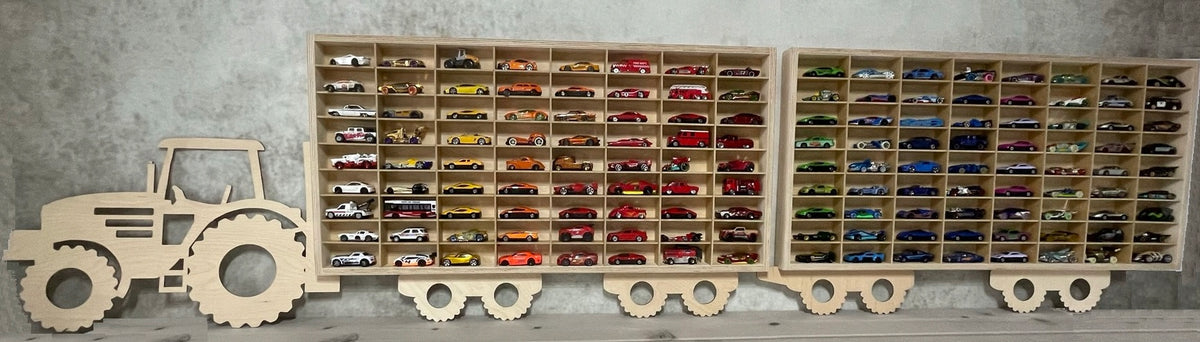 Resoraki shelf VERY LARGE TRAKTOR 144 CARS Personalization gift Packaging status original