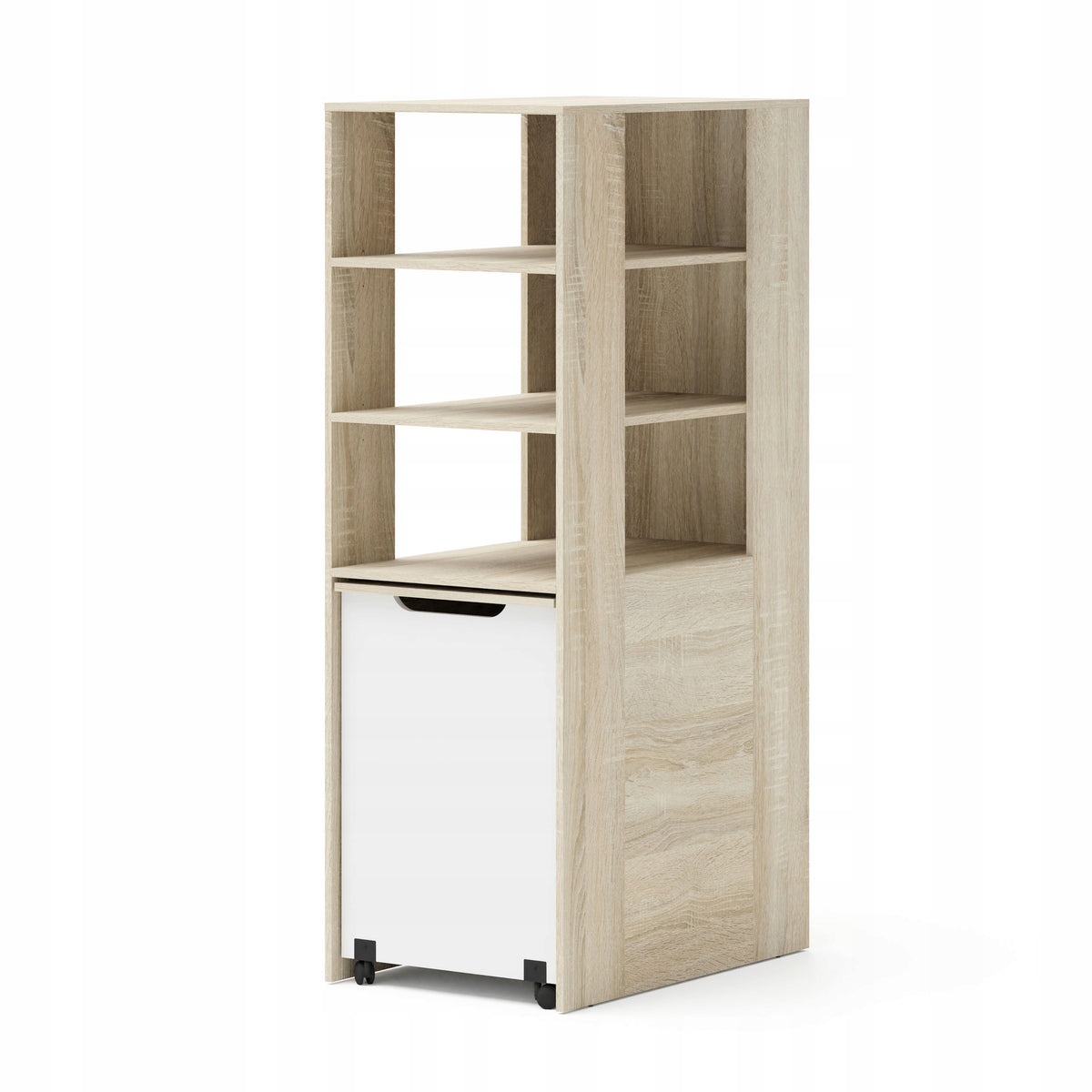 Retractable desk on wheels SAMOA FUJI 165 cm sonoma oak / white matt EAN (GTIN) 5903769752164