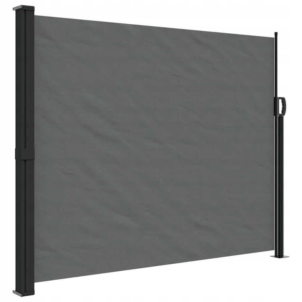 Retractable side awning, anthracite, 160 x 600 cm