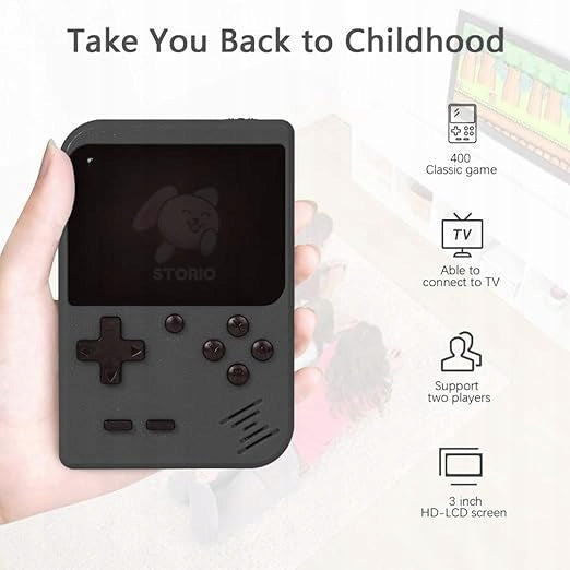Retro Console 500 Games + Pad Mini Portable TV Game For Baby Black Manufacturer code ToyJoyPL Czarna