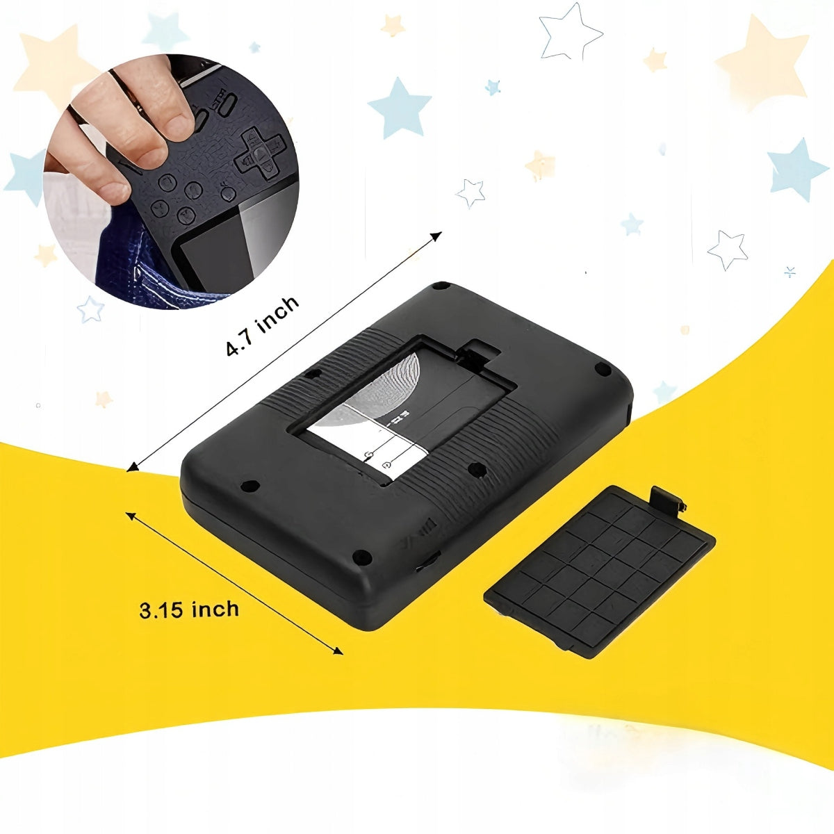 Retro Console 500 Games + Pad Mini Portable TV Game For Baby Black Packaging status original
