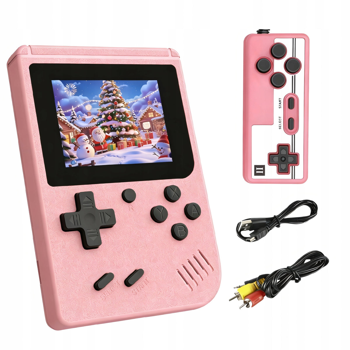 Retro Console 500 Games + Pad Mini Portable TV Game For Baby Pink