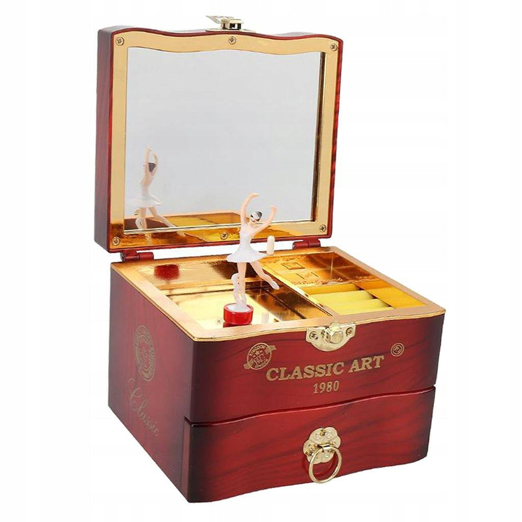 Retro Rotating Music Box Ballerina Jewelry Box Mechanism