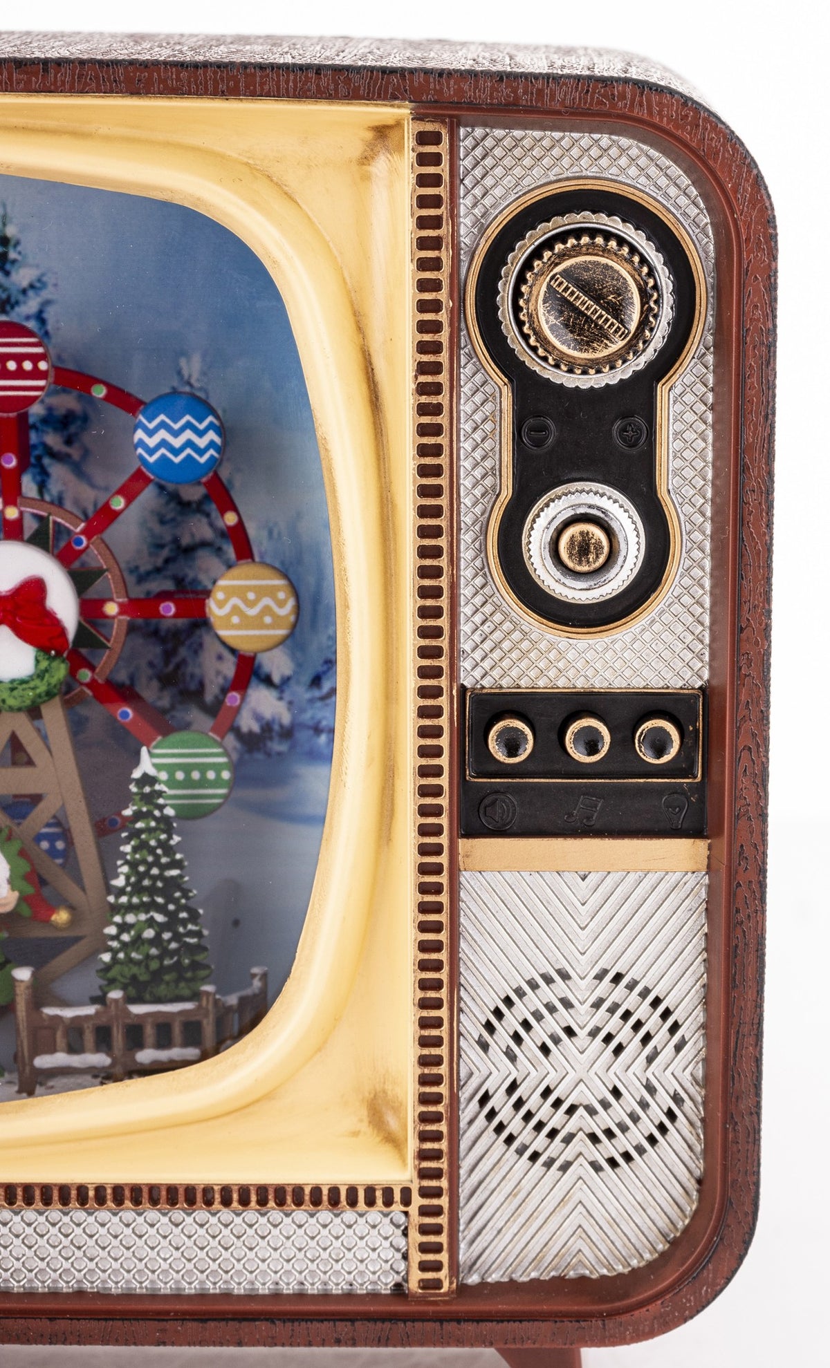 Retro TV Christmas music box playing Christmas LED Santa Claus with music Manufacturer code 181029