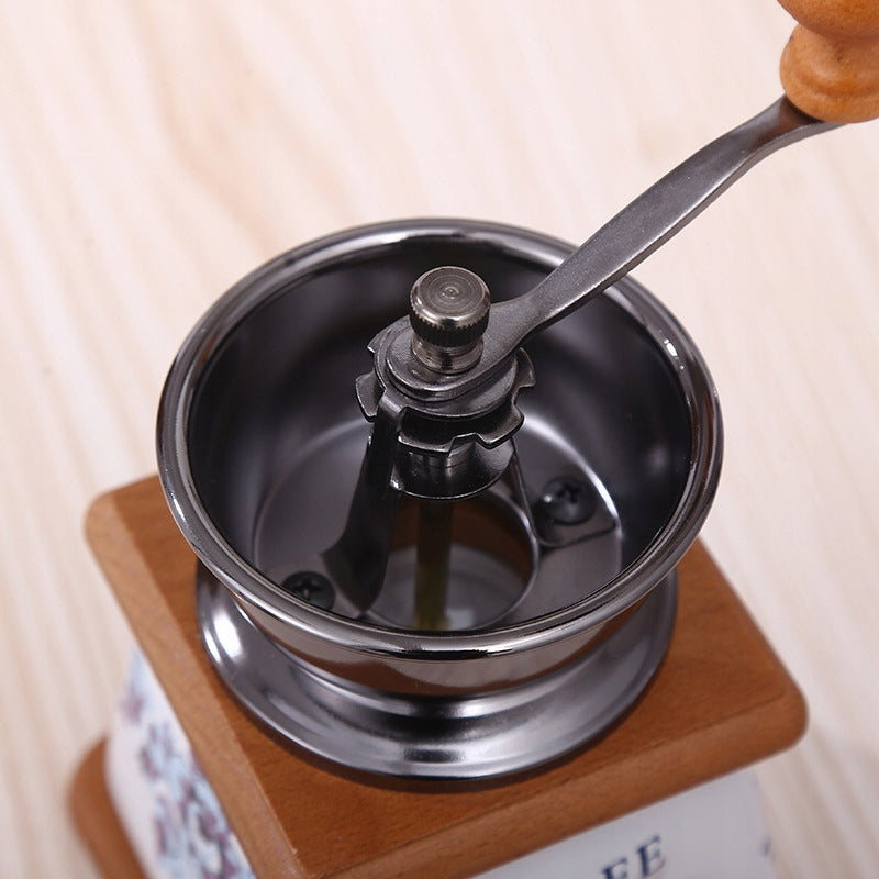 Retro Wooden Spice Coffee Hand Grinder with Ceramic Mechanism Manufacturer code ML04