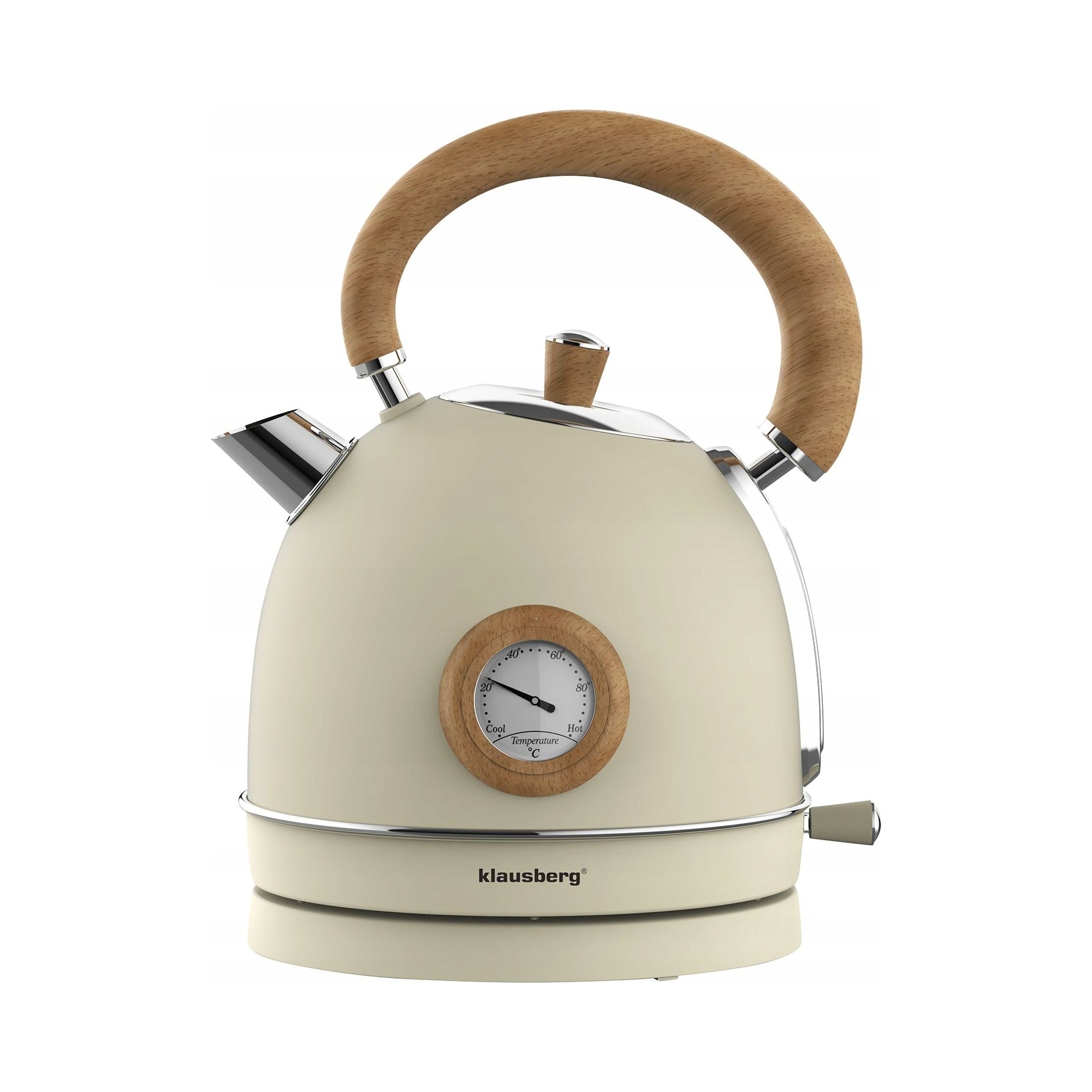 Retro electric kettle beige Klausberg KB-7906 1,8L 2200W with thermometer