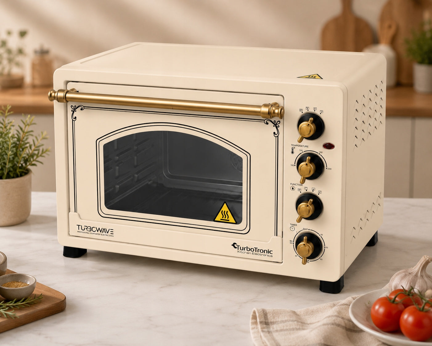 Retro electric oven 45L 2000W thermocouple spit grill double glazing Manufacturer code Retro piekarnik wolnostojący
