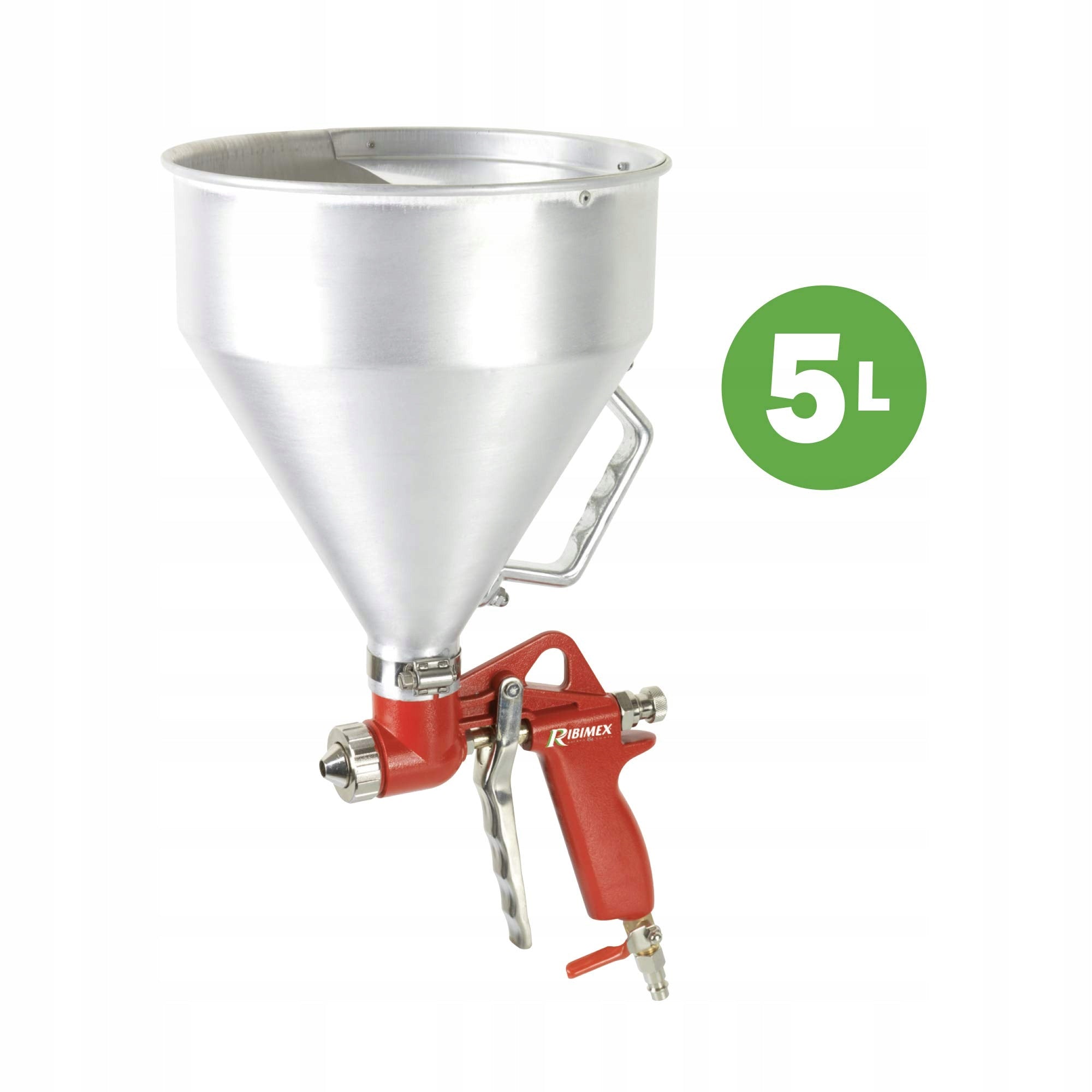 Ribitech Funnel gun for plaster 45L, code 3620, aluminium grey Brand Ribimex