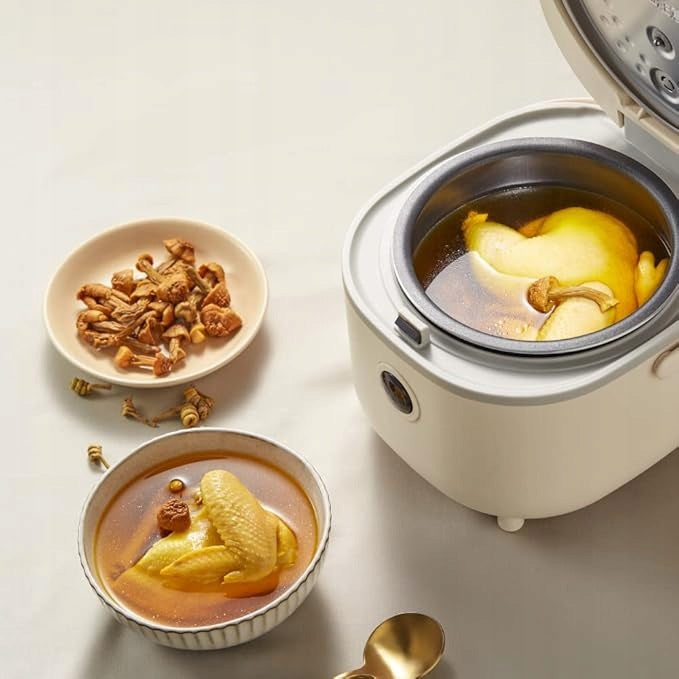 Rice Cooker 2L Steamer 6 Programs 350W Bear DFB-B20A1 Beige Packaging status original