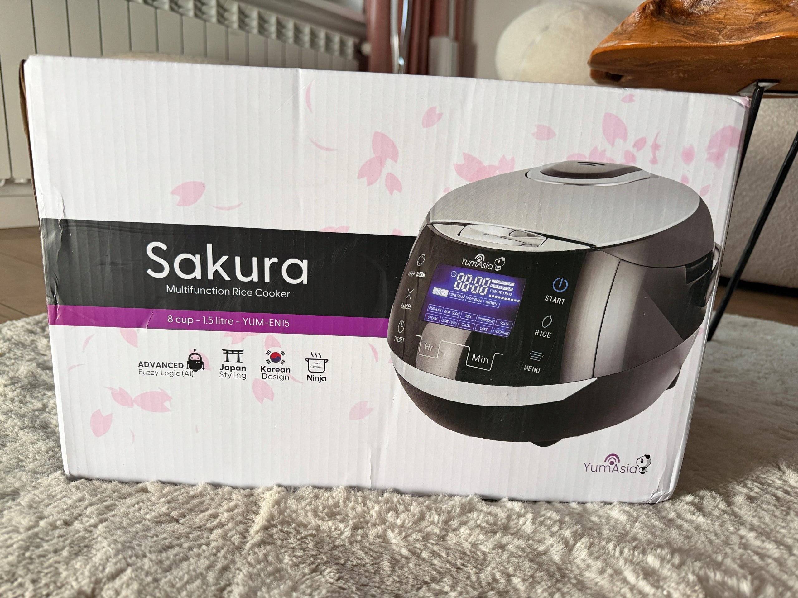 Rice Cooker Yum Asia Sakura 1.5L Ceramic Multicooker 1020W Fuzzy Logic