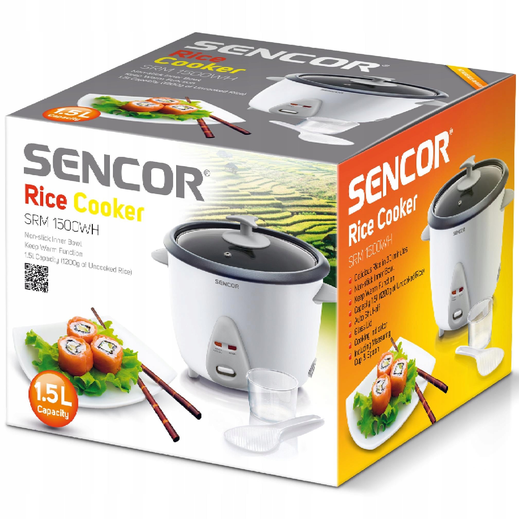 Rice Cooking Pot Sencor 1500WH 1,5L White Manufacturer code SRM1500WH