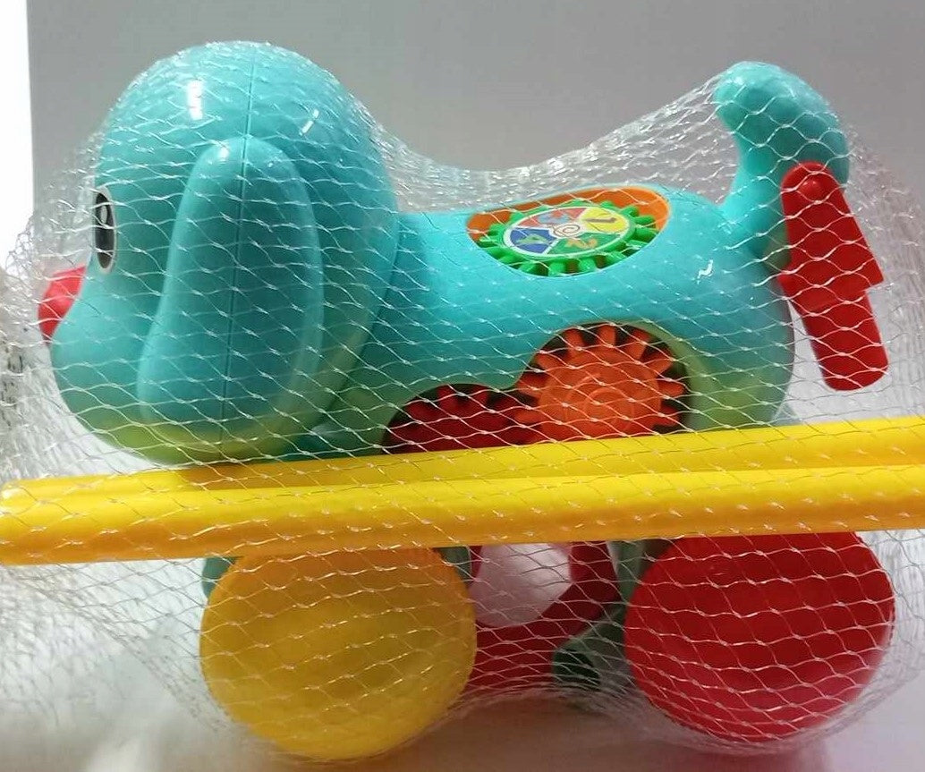 Ride-on Pusher with handle dog push toy for babies Color multicolor