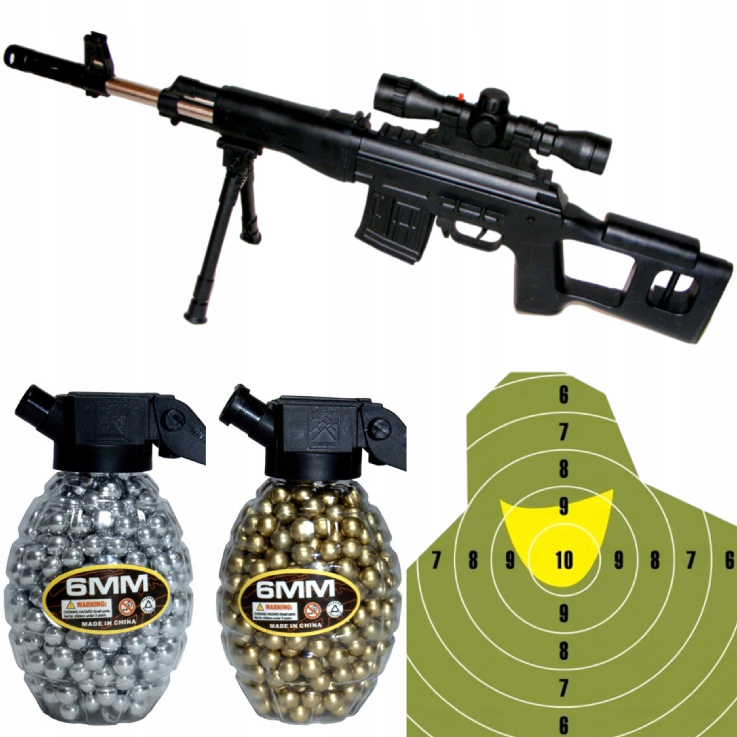 Rifle Sniper Weapons Rifle Sniper Gun ASG + BALL SHIELD