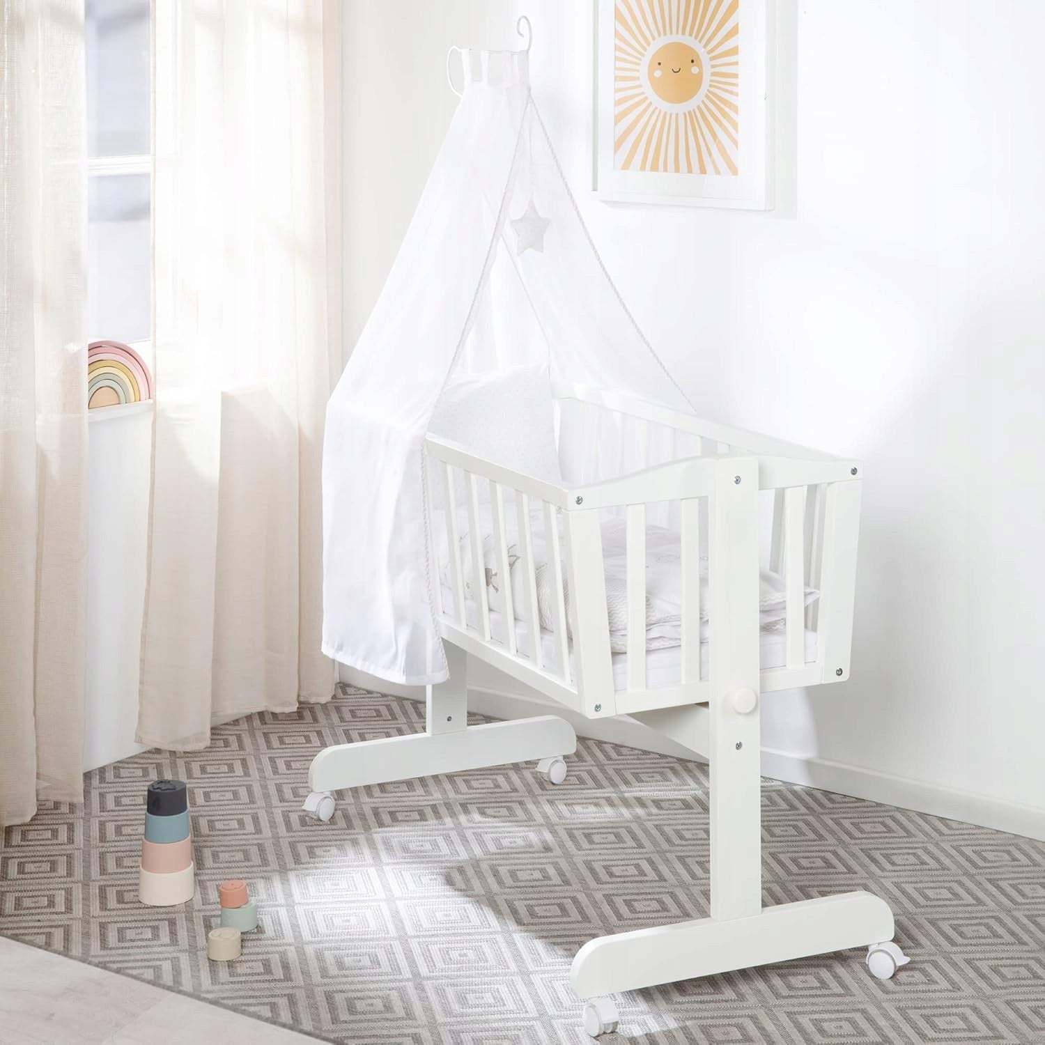 Roba Baby cradle 40 x 90 cm made of wood - Fox & Bunny Manufacturer code 00003
