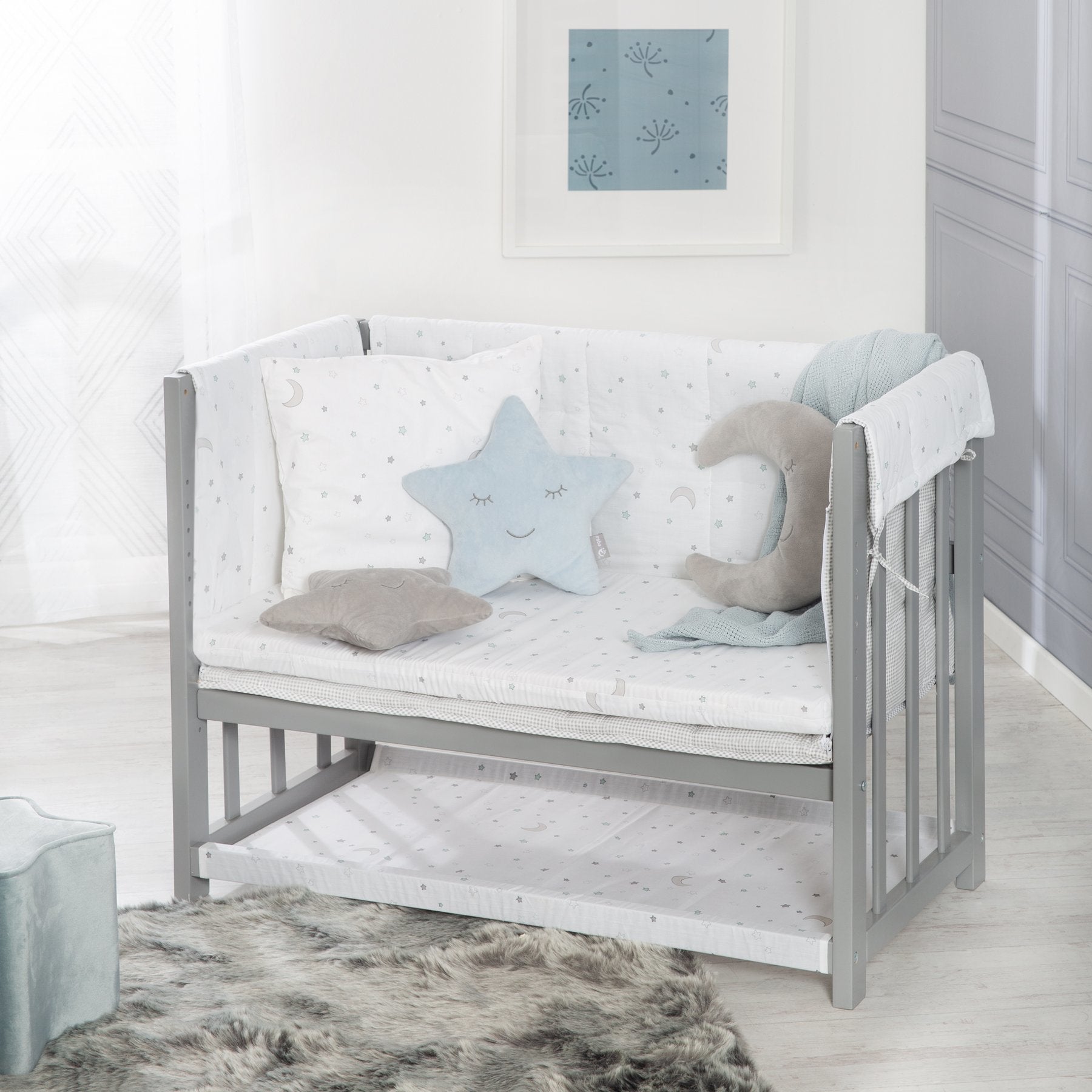 Roba Wooden White Cradle Cot Multifunctional Cradle 4 in 1 Manufacturer code 545445454545