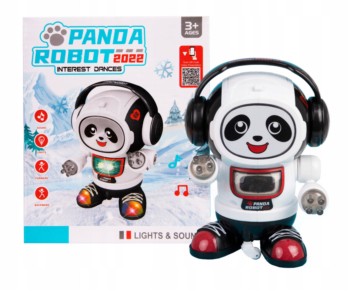 Robot Panda In Headphones