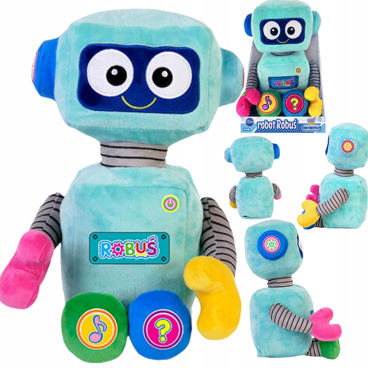 Robot Robuś Plush Educational Interactive Learning Space Mathematics Sound
