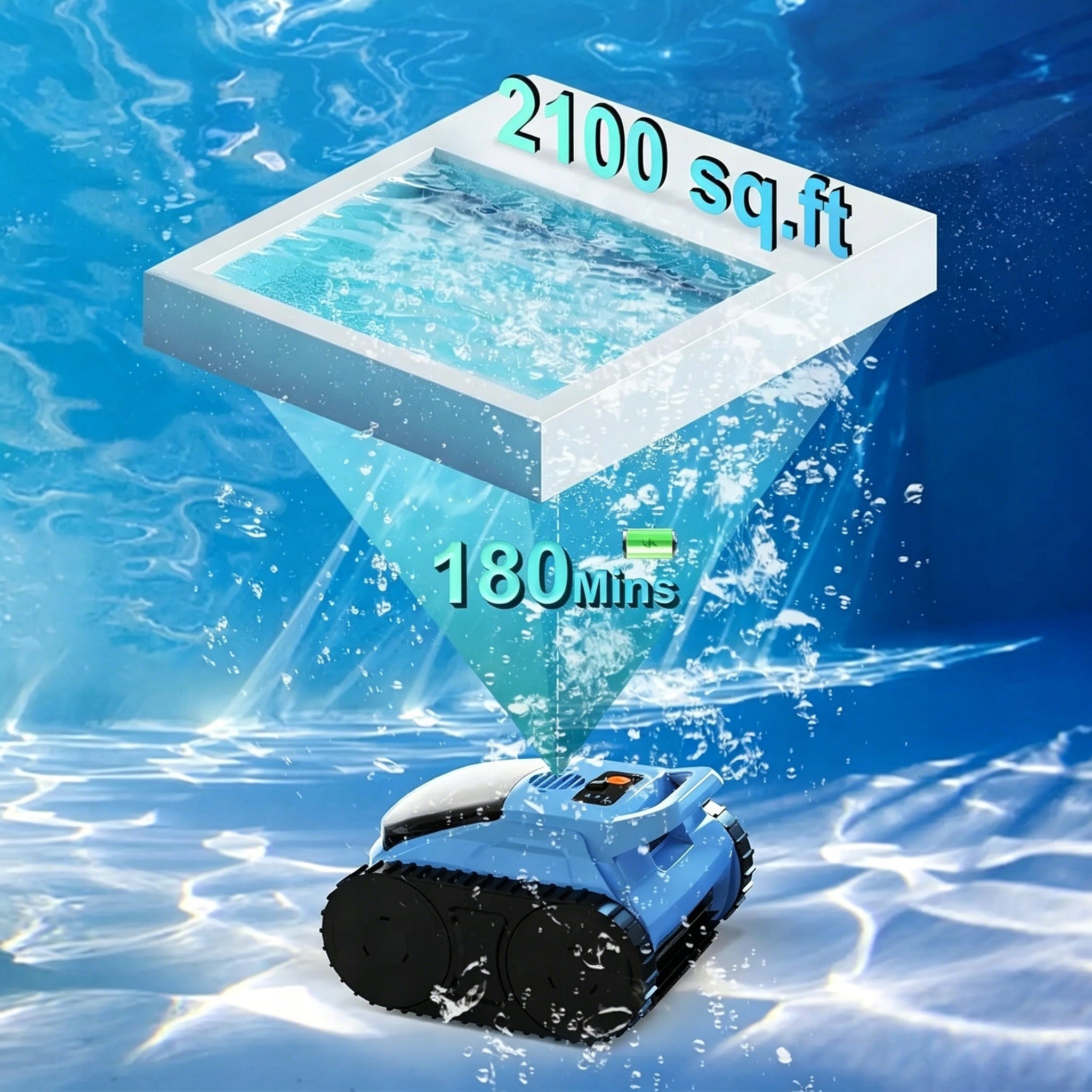 Robot for cleaning the pool bottom wall wireless Seauto SAT20PRO FILTR Model SeautoSAT20PRO ROdpowiedni basenu Intex/Bestway 4L