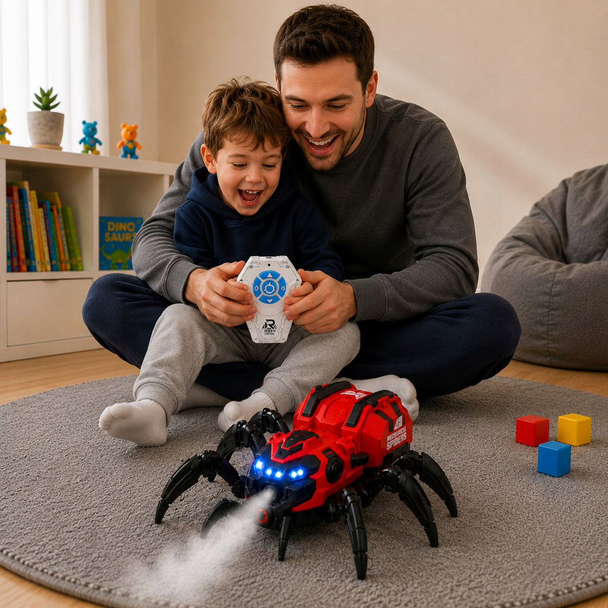 Robot remote controlled Spider breathes steam light sound for children 3 4 5 6 Manufacturer code Robot zdalnie sterowany pająk