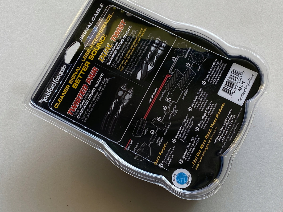 Rockford Fosgate RFI-16 Rca Cables for Amplifier Manufacturer code RFI-16
