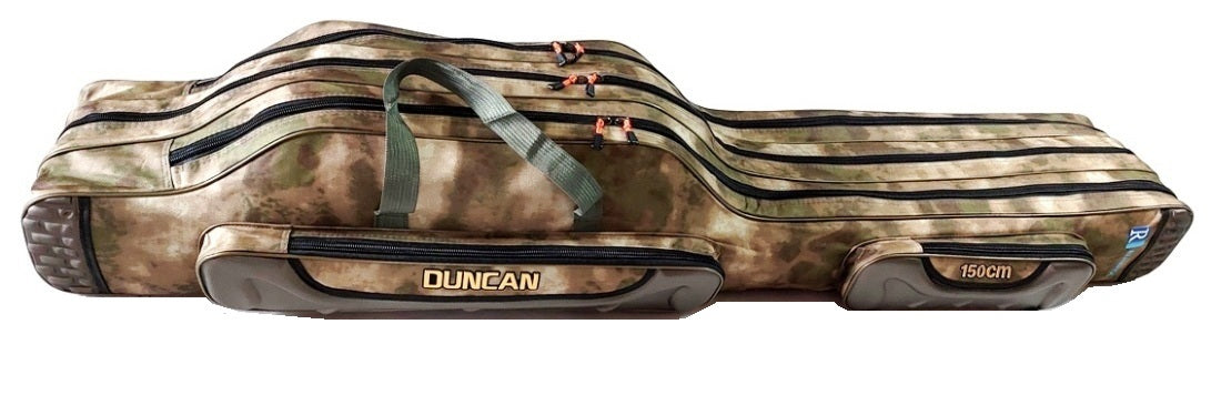 Rod cover 150 cm padded 3 compartments pockets DUNCAN design USA Brand Rumpol