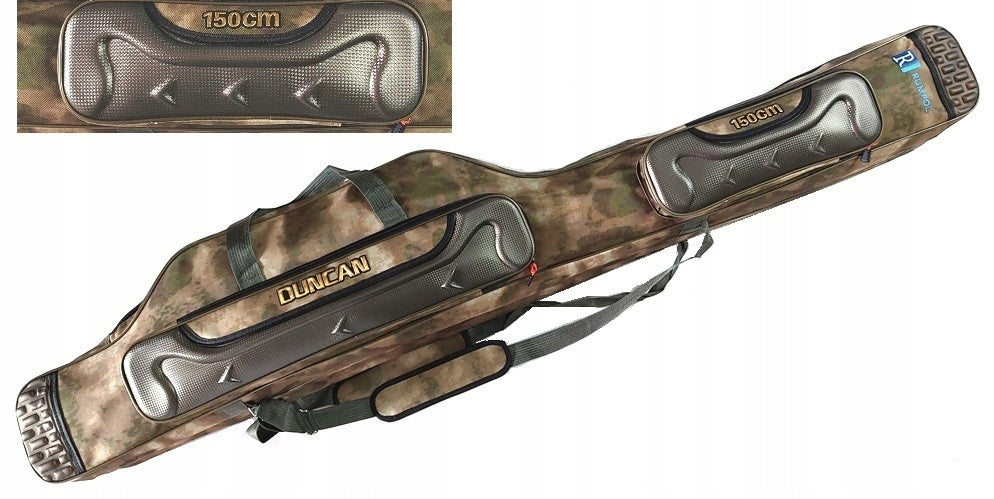 Rod cover 150 cm padded 3 compartments pockets DUNCAN design USA