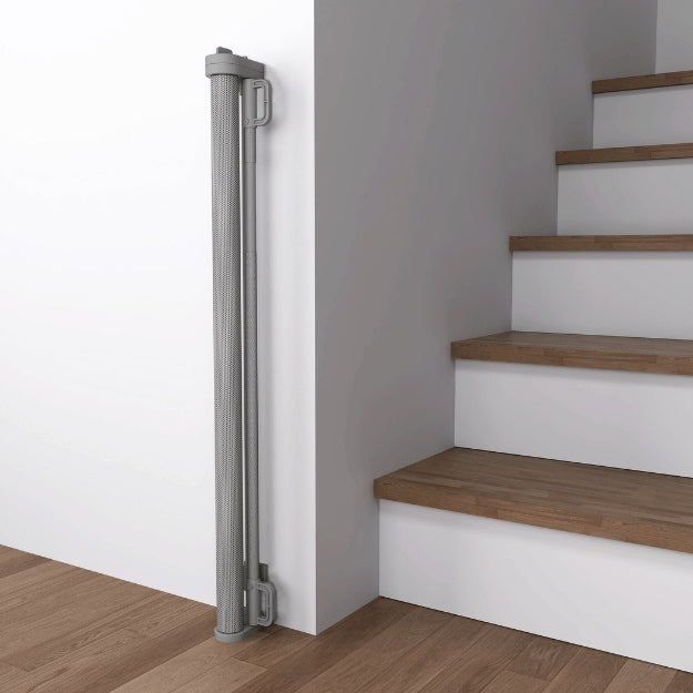 Roller shutter gate for stairs 180 cm grey roll-up child safety Packaging status original