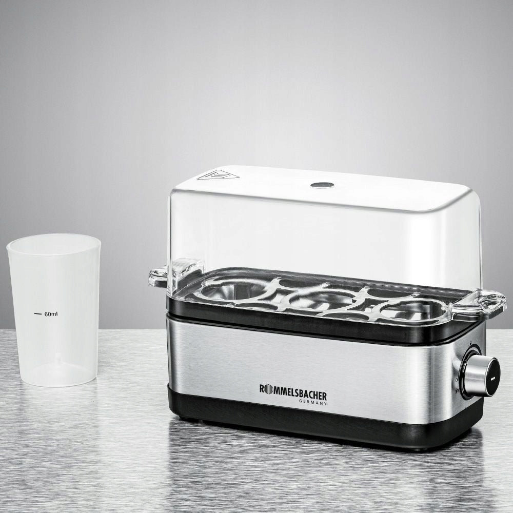 Rommelsbacher Egg cooker for 1- 3 eggs ER 300 300W Inspection Light Silver Manufacturer code ER 300