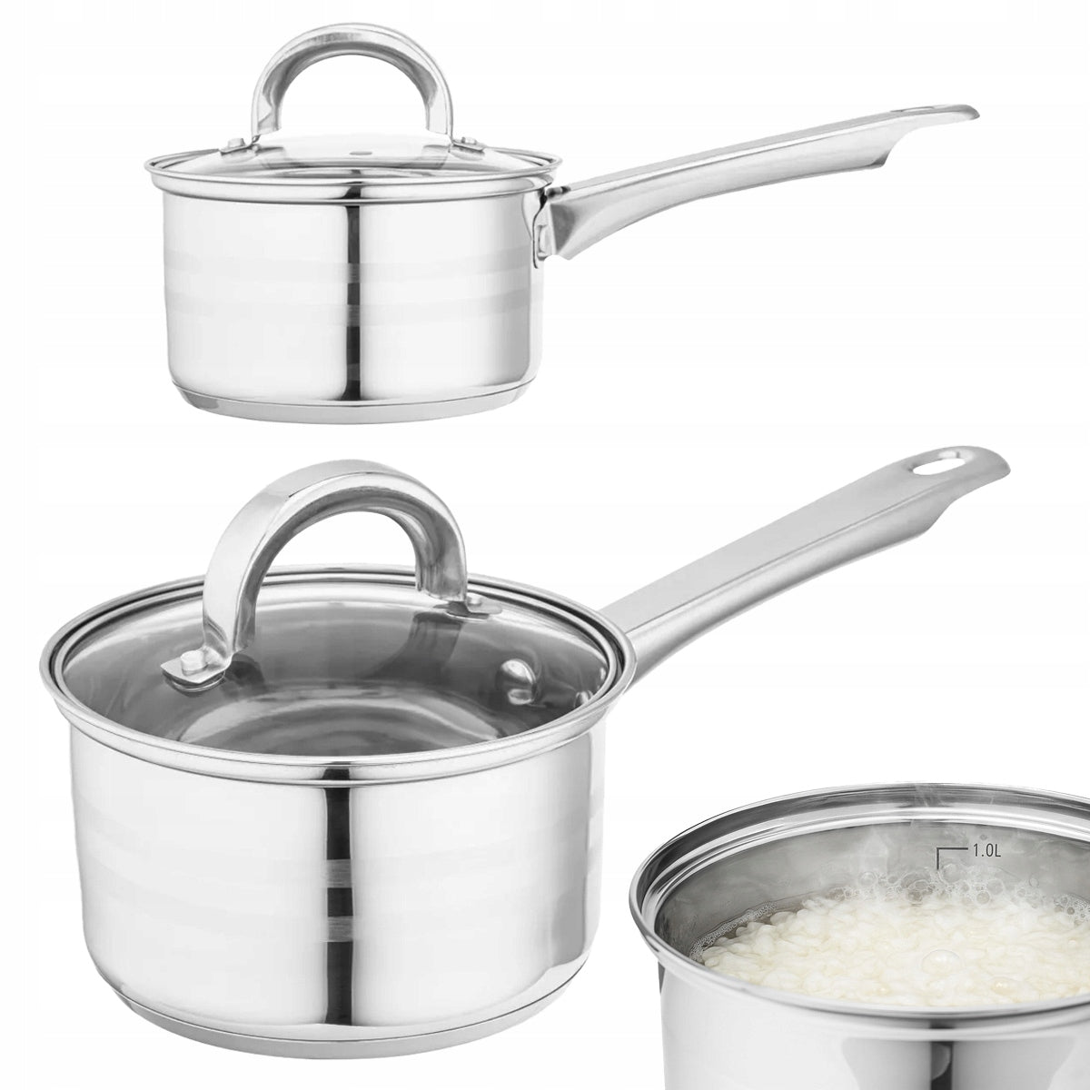 Rondel with handle stainless steel for induction and gas Altom Design Remo 1,3 l