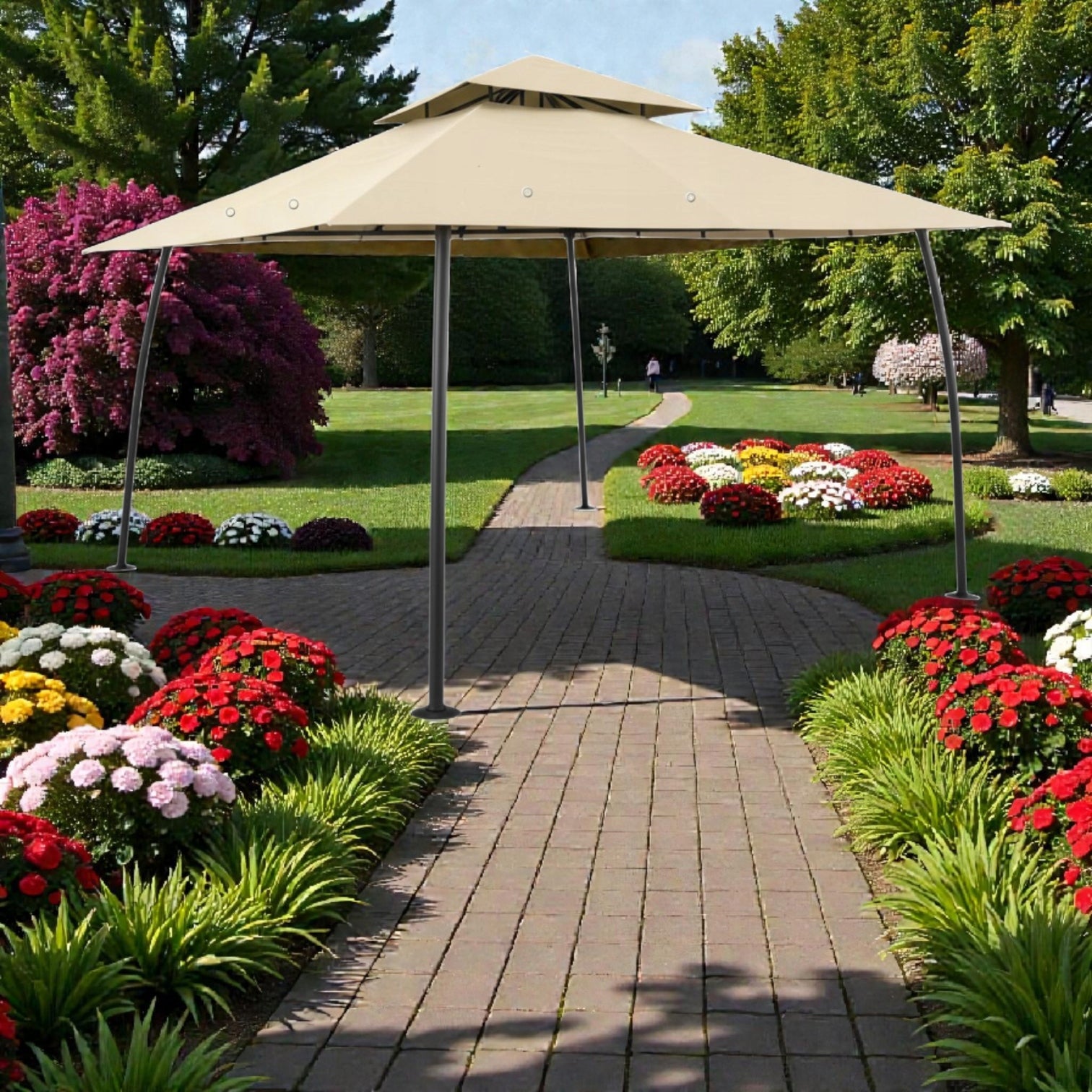 Roof for garden pavilion roof 327 cm x 328 cm 370gram/m2 GranisIe Manufacturer Steel plast sport