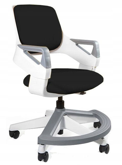 Rookee Armchair Black BL418 – Ergonomic Children’s Chair with Footrest