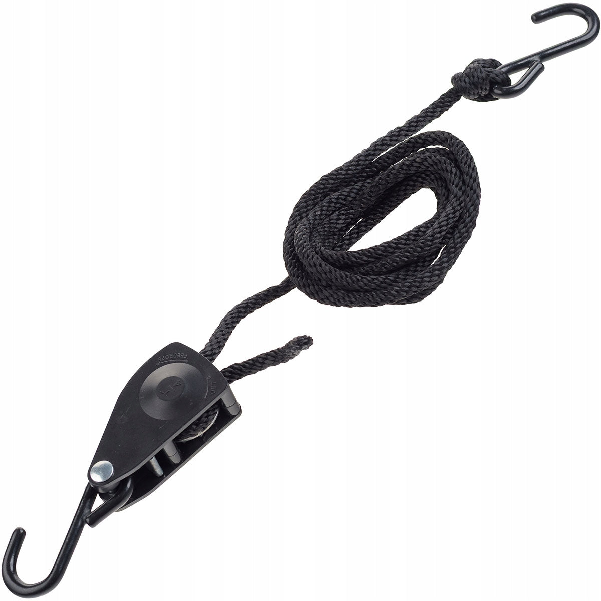Rope Tension Rope for Tarpa Plandek MFH with Ratchet 4mm x 2m Hooks