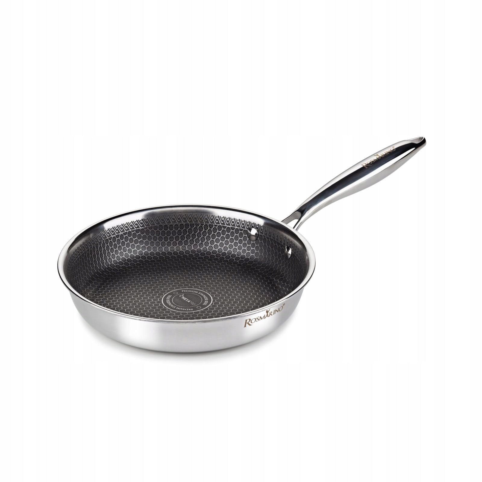 Rosmarino HexaPro 3.0 stainless steel frying pan with a diameter of 24 cm