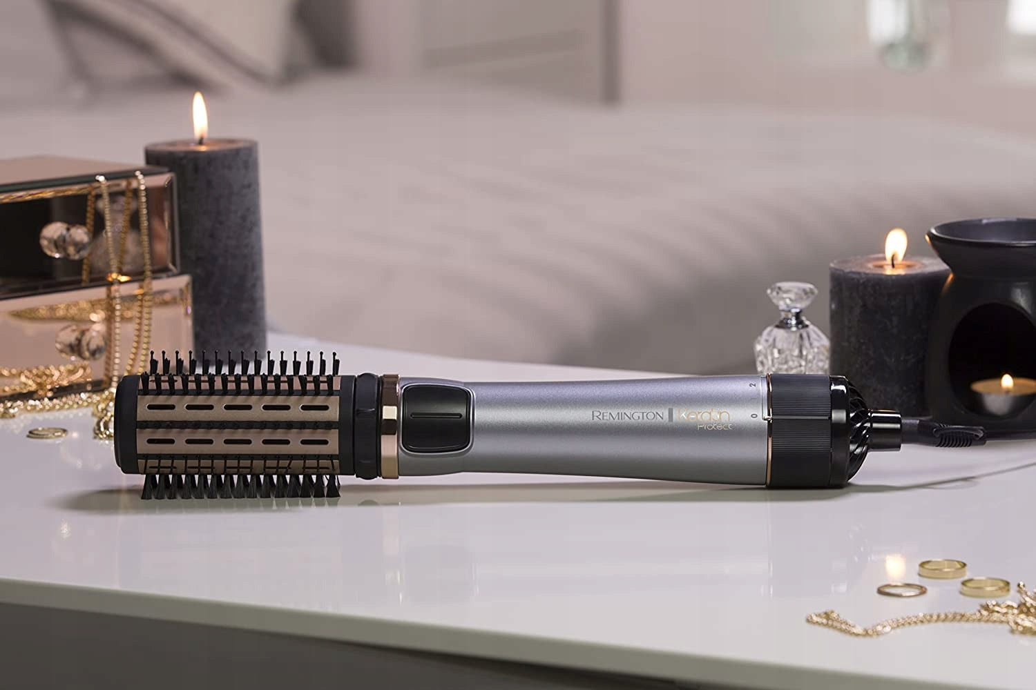 Rotary curling iron-dryer Remington ceramic 1000 W 3 caps Manufacturer code AS8811