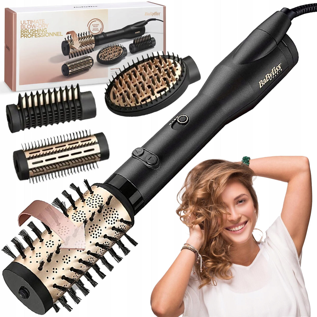 Rotary dryer Babyliss AS970E with ionization 650W Curler-dryer