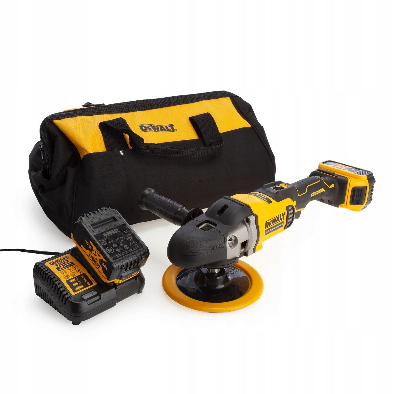 Rotary polisher 18V 180mm DeWALT DCM849P2 XR Set 2x5Ah