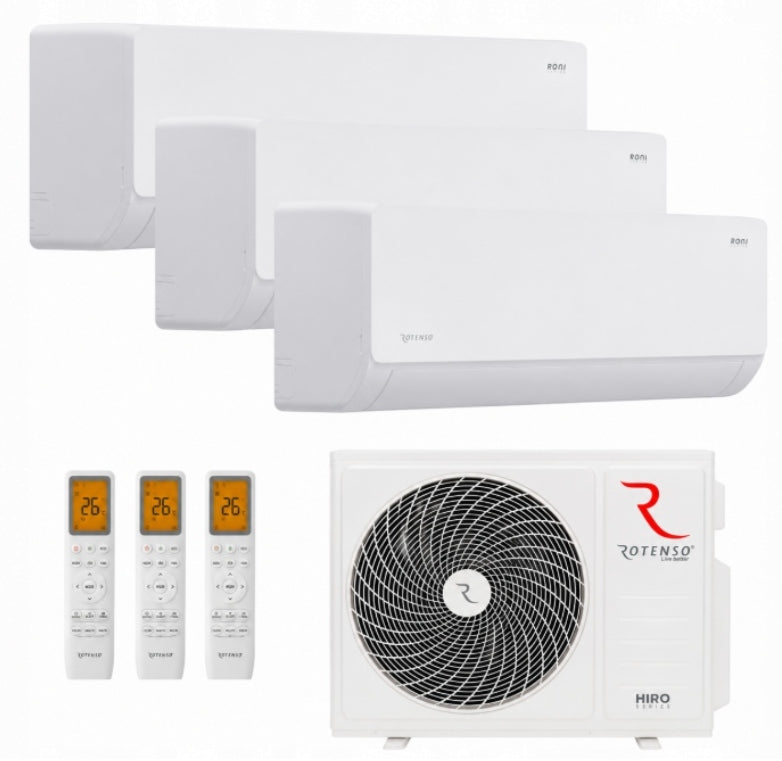 Rotenso Multisplit Roni White 2x2,6+3,5kW WiFi efficient for living 80m2
