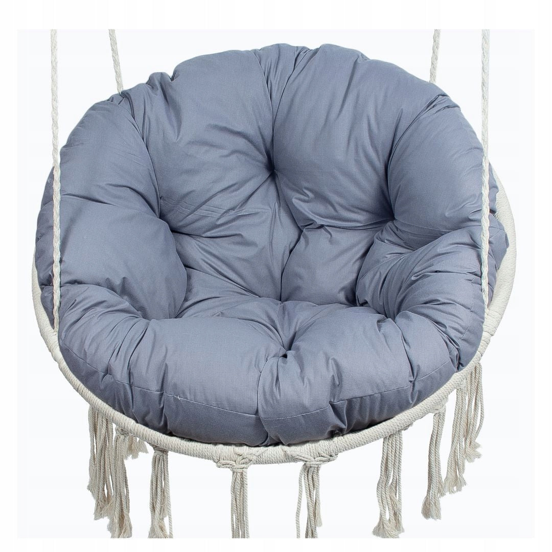 Round cushion for swing, cocoon, armchair, stork nest 100 grey