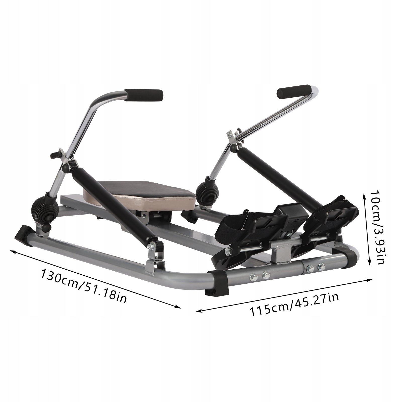 Rowing Machine Hydraulic Exercise Rower + Soft Seat Lcd Monitor Long Rail. Packaging status original