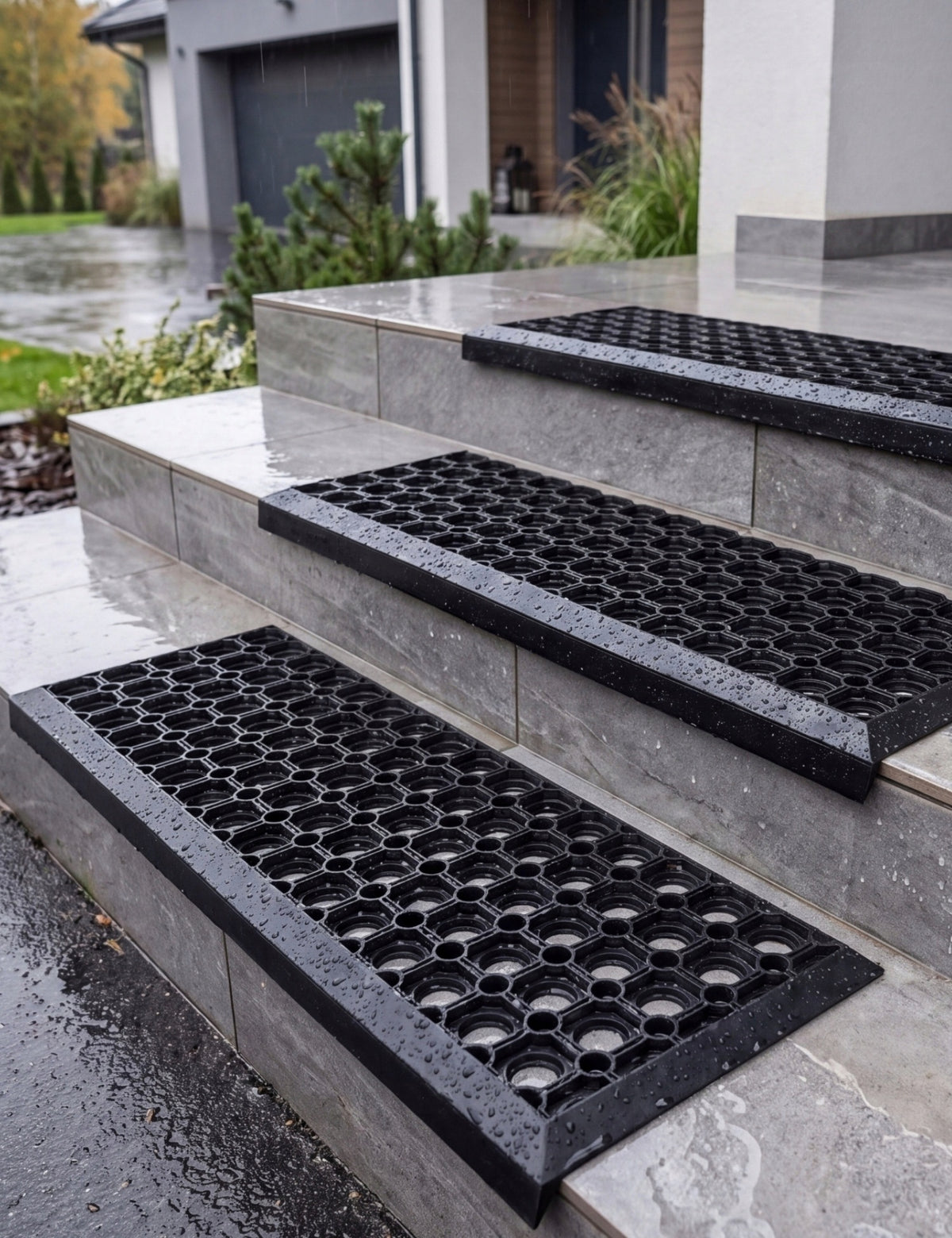 Rubber Overlay For Stairs 25x75cm Non-Slip Outdoor Black Manufacturer code 200568