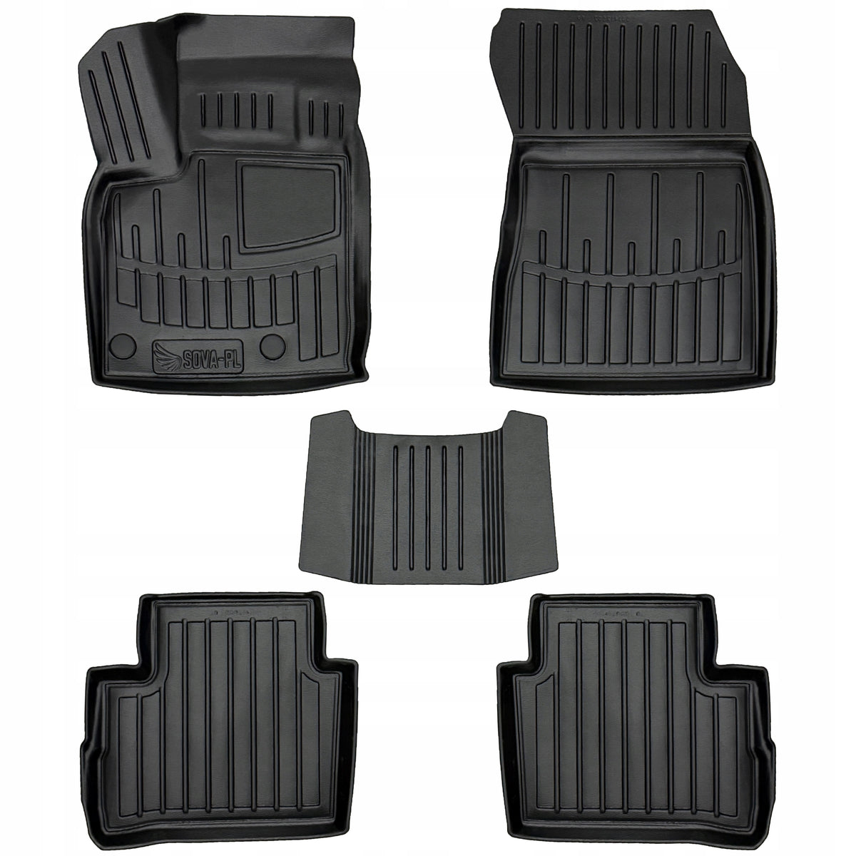 Rubber mat and rug set Nissan Qashqai III J12 (since 2021) upper floor=> Packaging status original
