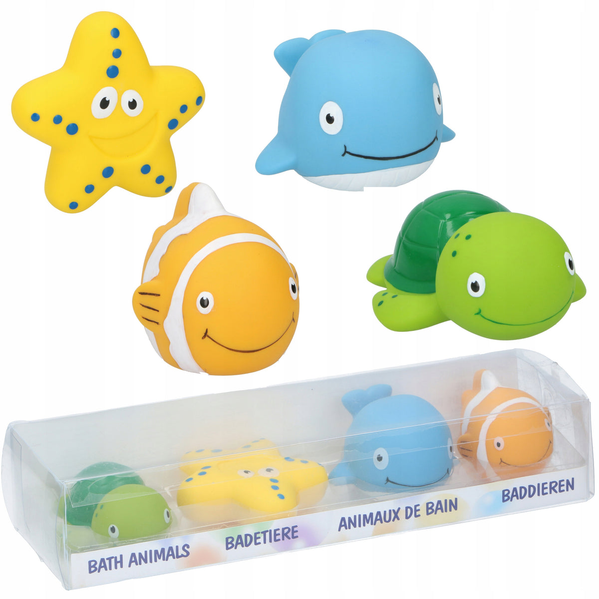 Rubber toys for bath water animals children without hole EDDY TOYS