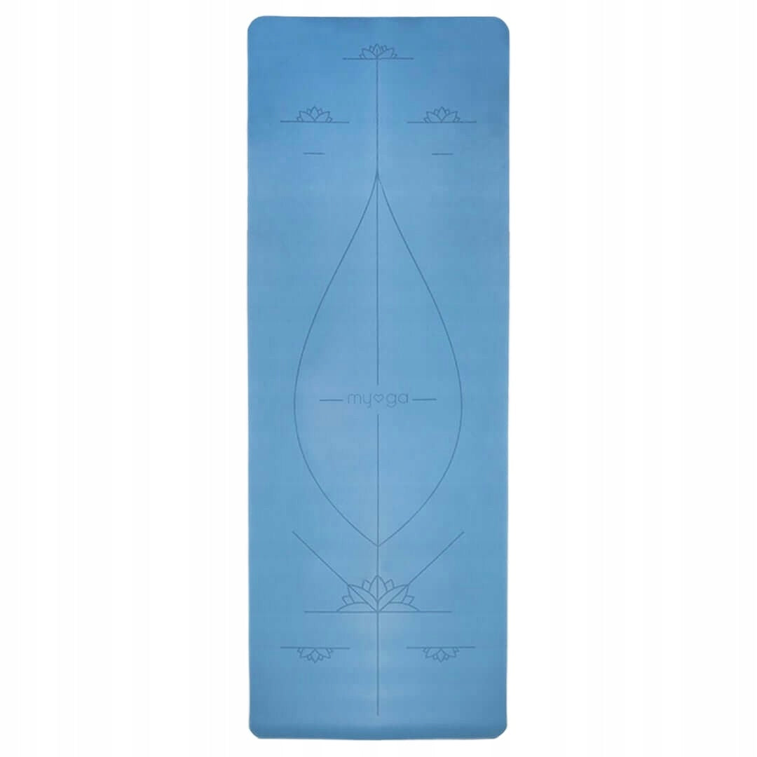 Rubber yoga mat myga - Alignment 6mm XL - blue Packaging status original